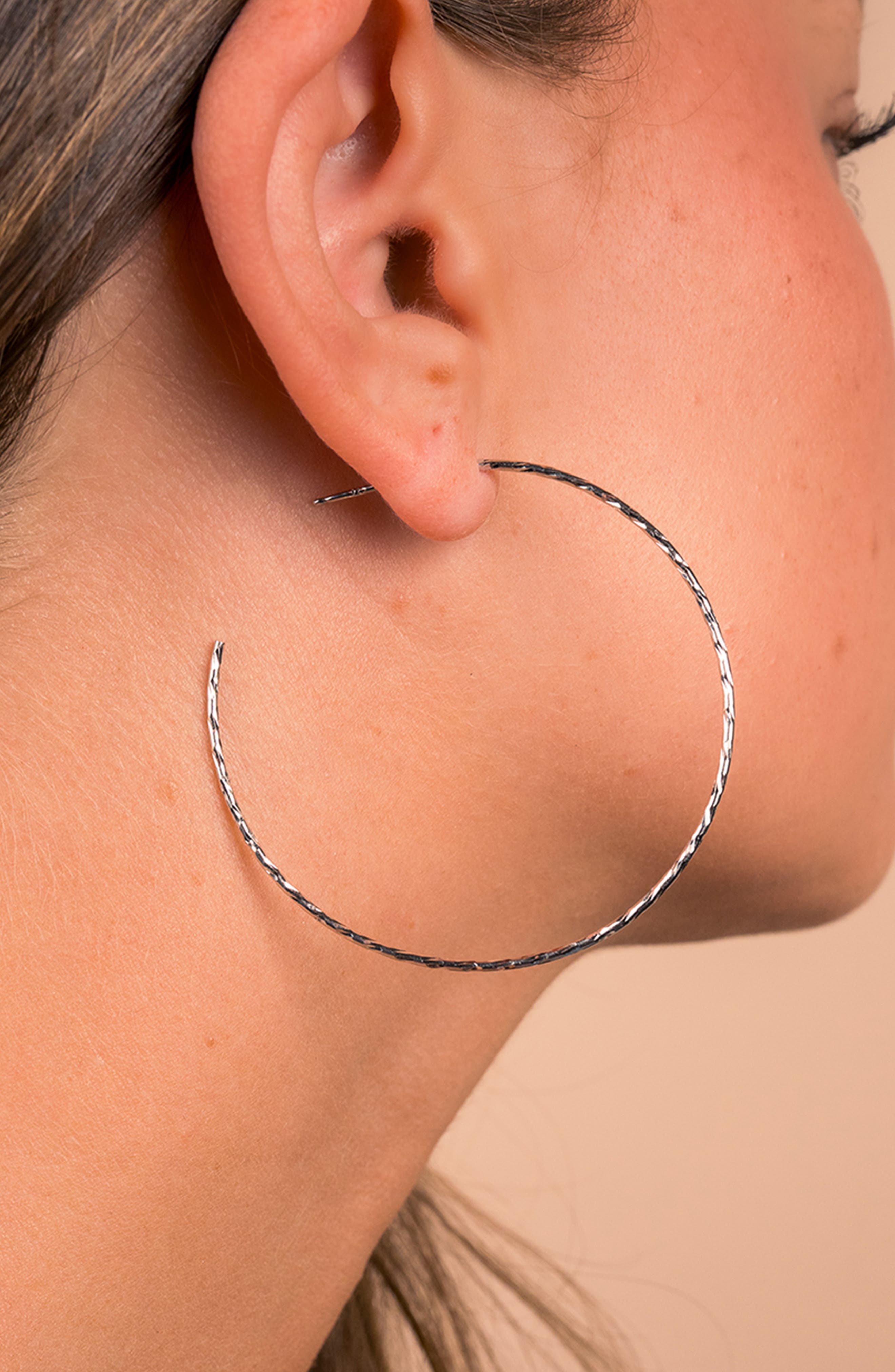Sterling Forever Sterling Silver Hammered 2.25