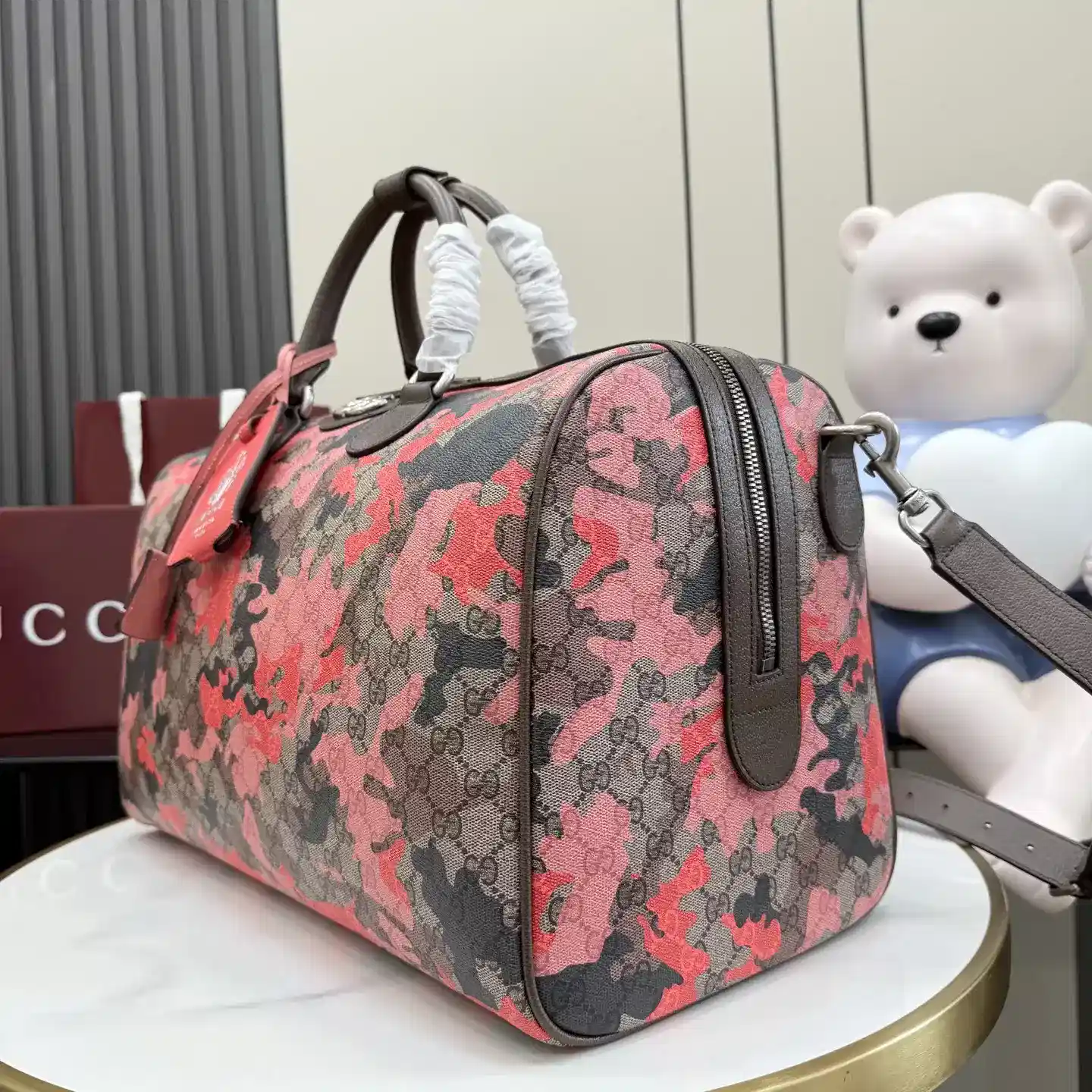 Gucci Pink GG Supreme Canvas Tote Bag product photo from LabelPicks