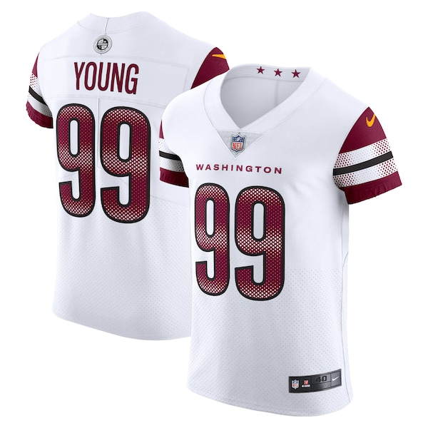 Chase Young Washington Commanders Nike Vapor Elite Jersey - White/Black/Burgundy