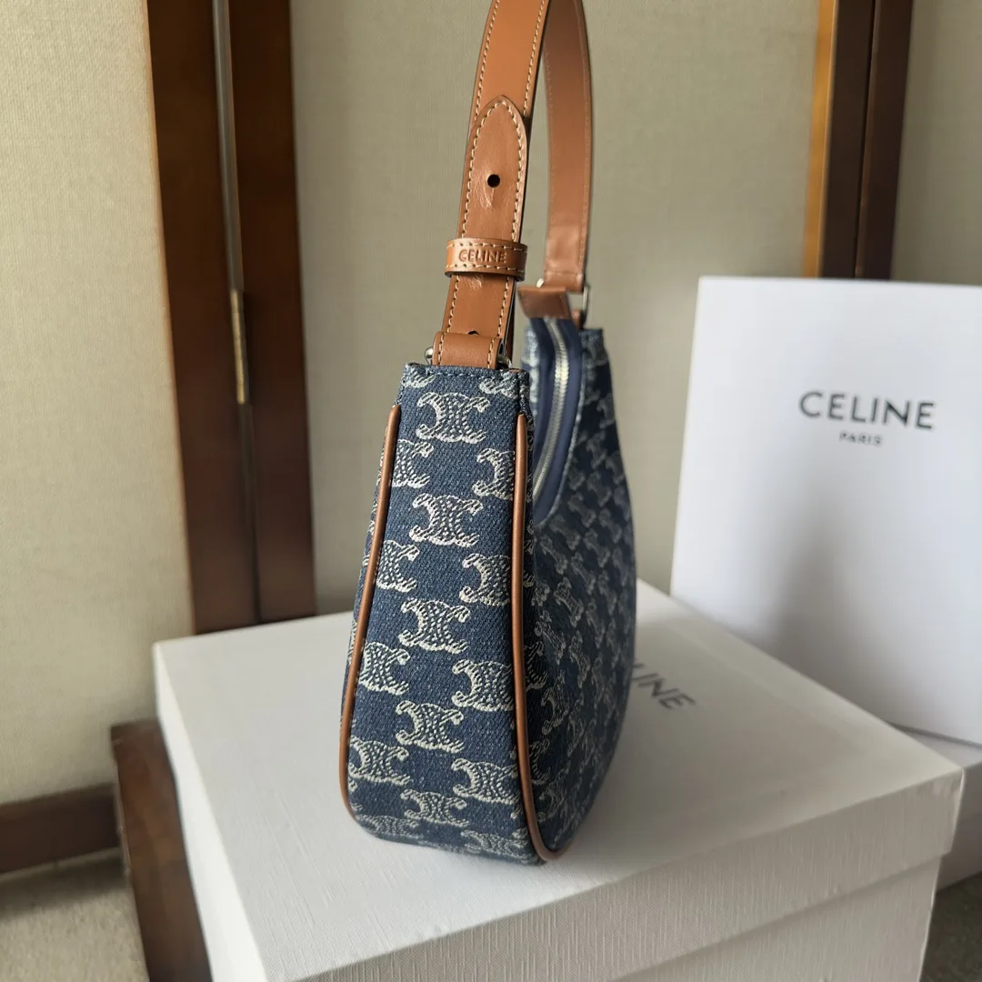 Celine Ava Brown Calfskin Hobo Bag product photo from LabelPicks