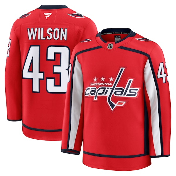 Tom Wilson Washington Capitals  Home Premium Jersey - Red/Black