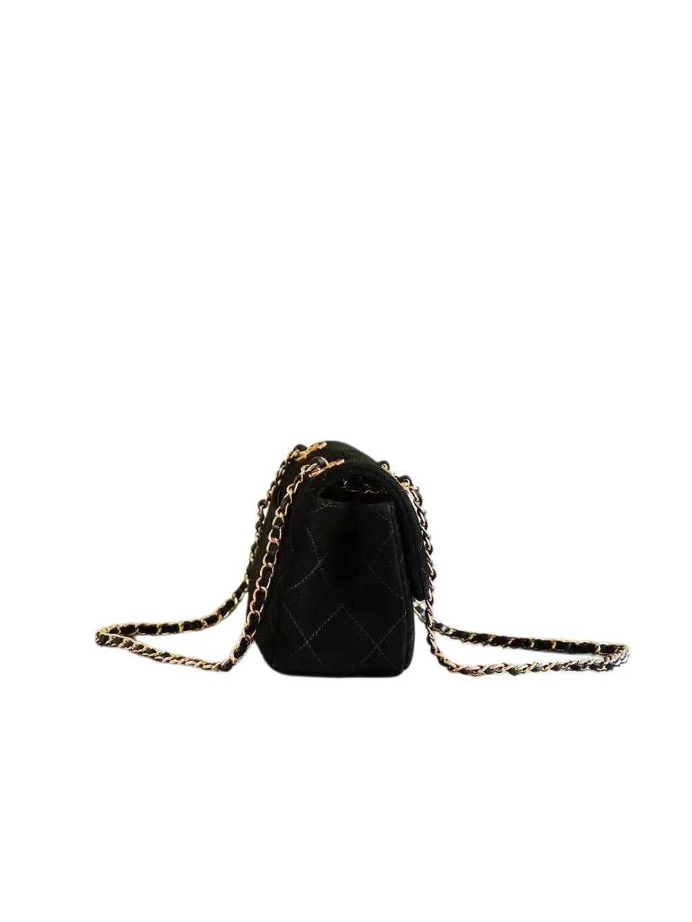 Chanel Classic Flap Black Suede Leather Shoulder Bag product photo from LabelPicks
