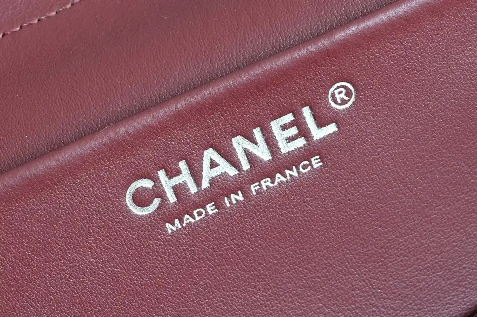 Chanel Burgundy Grained Leather Shoulder Bag product photo from LabelPicks