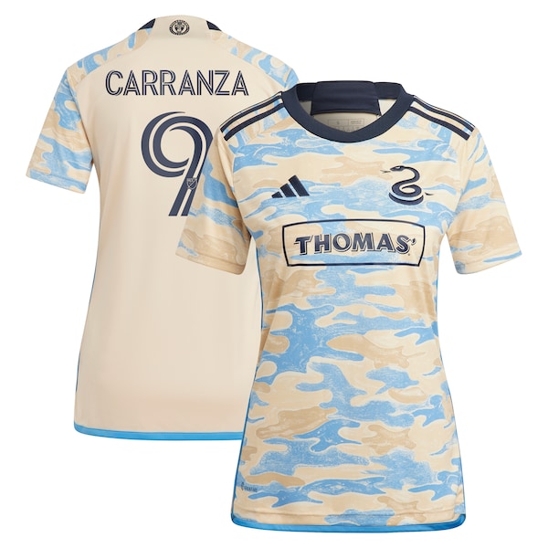 Julian Carranza Philadelphia Union adidas Women's 2024 For Philly Replica Player Jersey – Tan