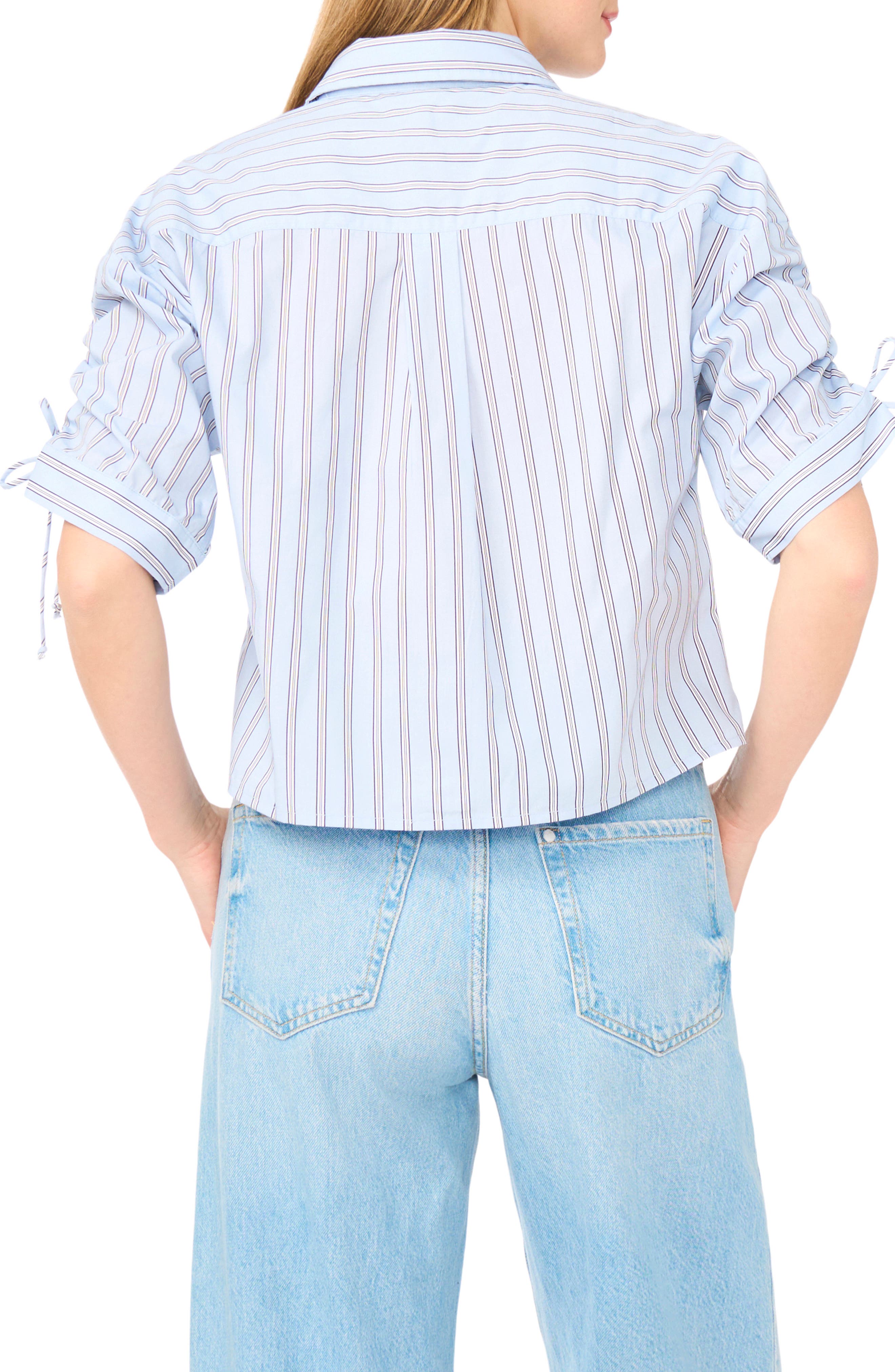 1.STATE Gathered Sleeve Shirt