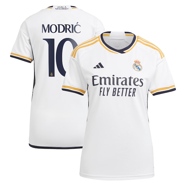 Luka Modric Los Merengues adidas Women's 2023/24 Home Replica Jersey - White/Navy