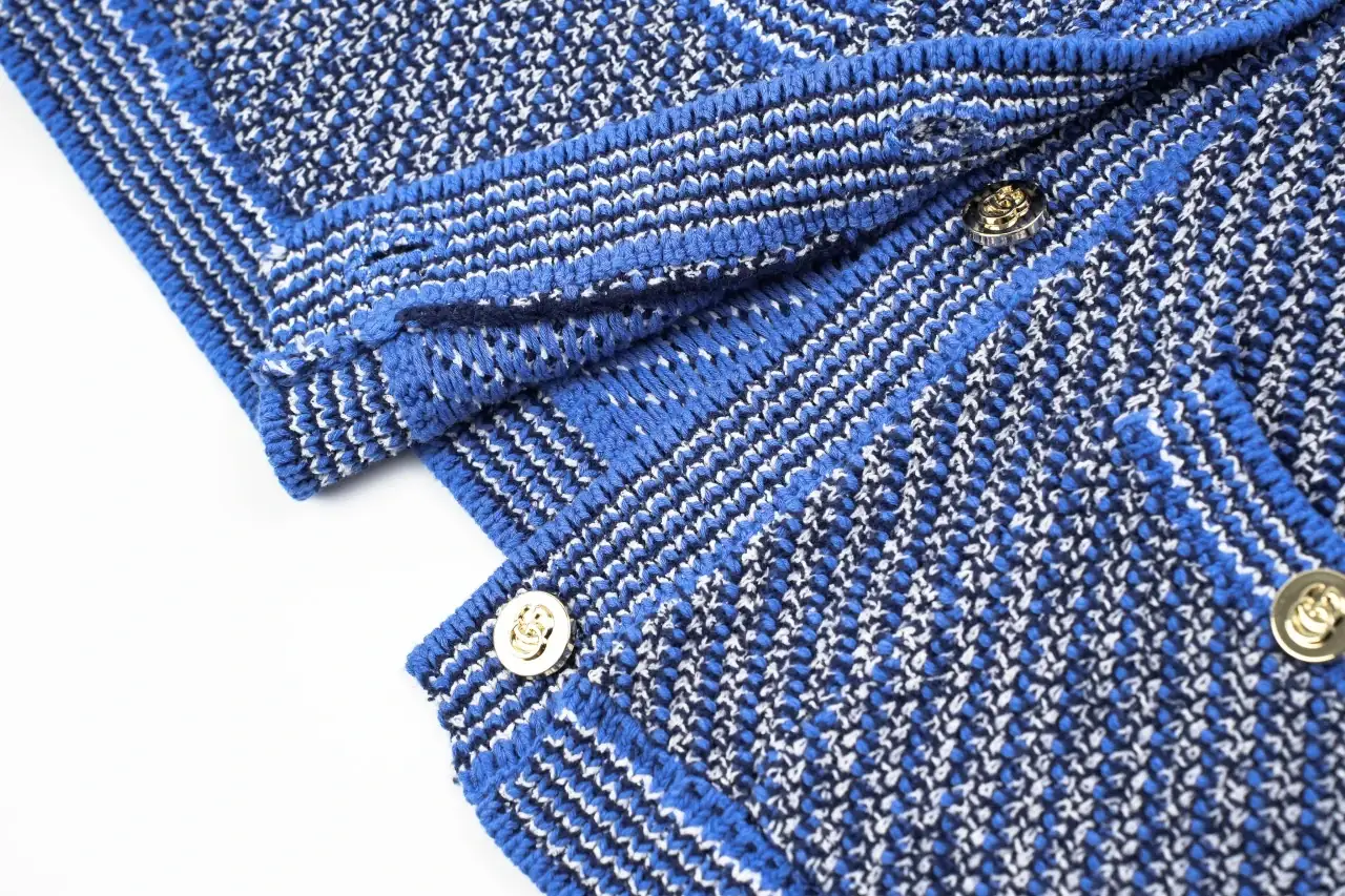 GUCCI Denim Blue Twill-Knit Cropped Cardigan product photo from LabelPicks