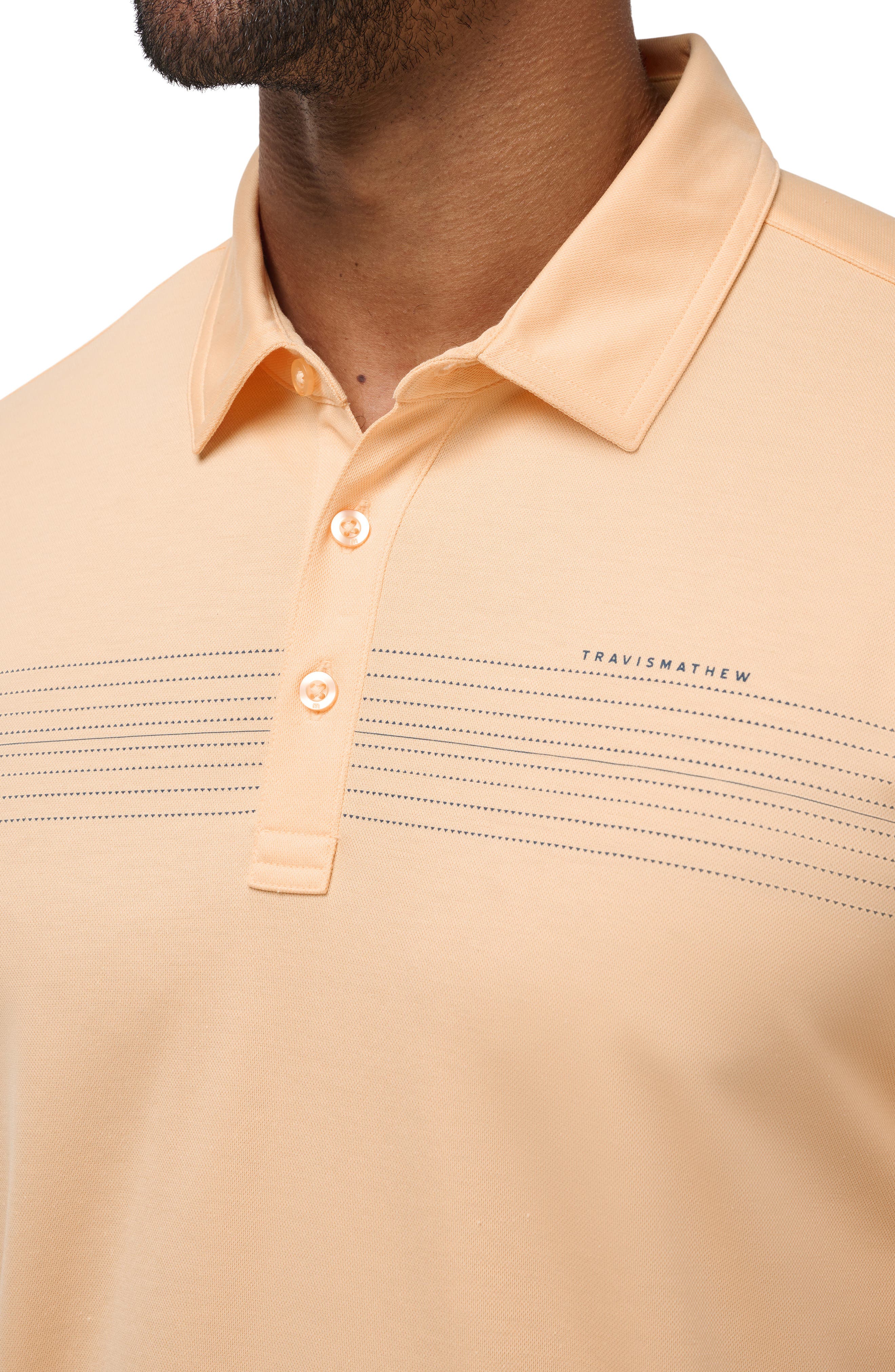 TravisMathew Cliff Driver Chest Stripe Piqué Polo