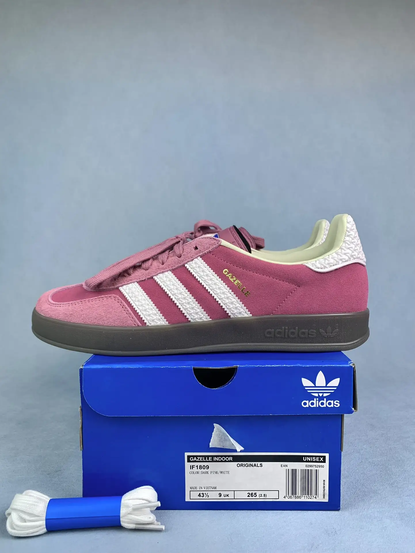 adidas Gazelle Indoor Pink Cloud White Shoes product photo from LabelPicks