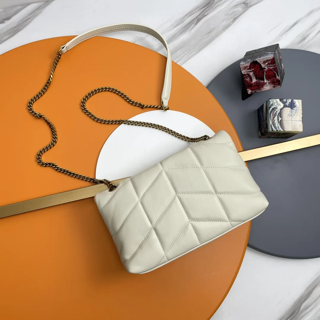 Saint Laurent White Quilted Leather Shoulder Bag product photo from LabelPicks