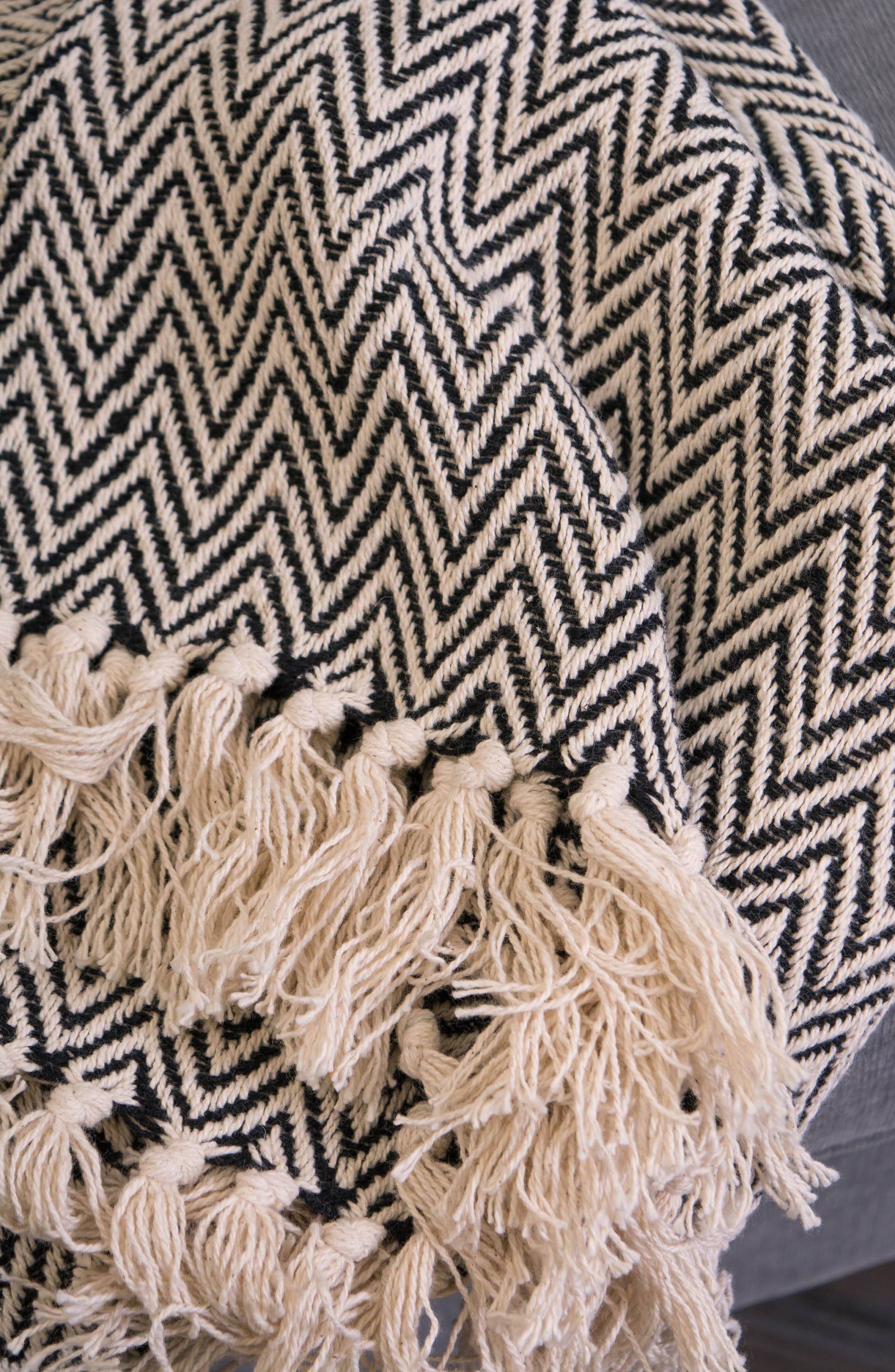 Design Imports Tassel Throw Blanket