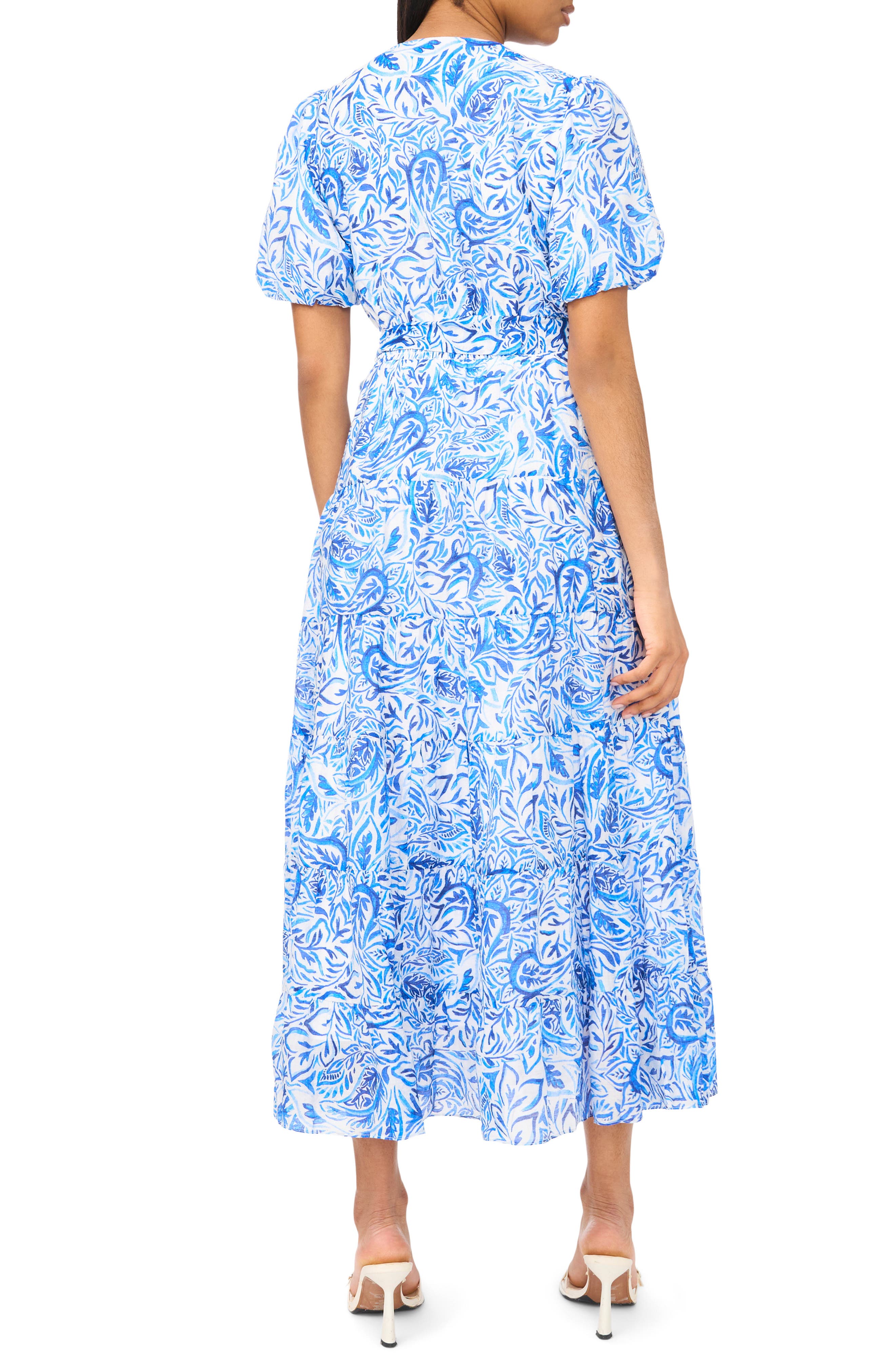 Halogen® Puff Sleeve Maxi Dress