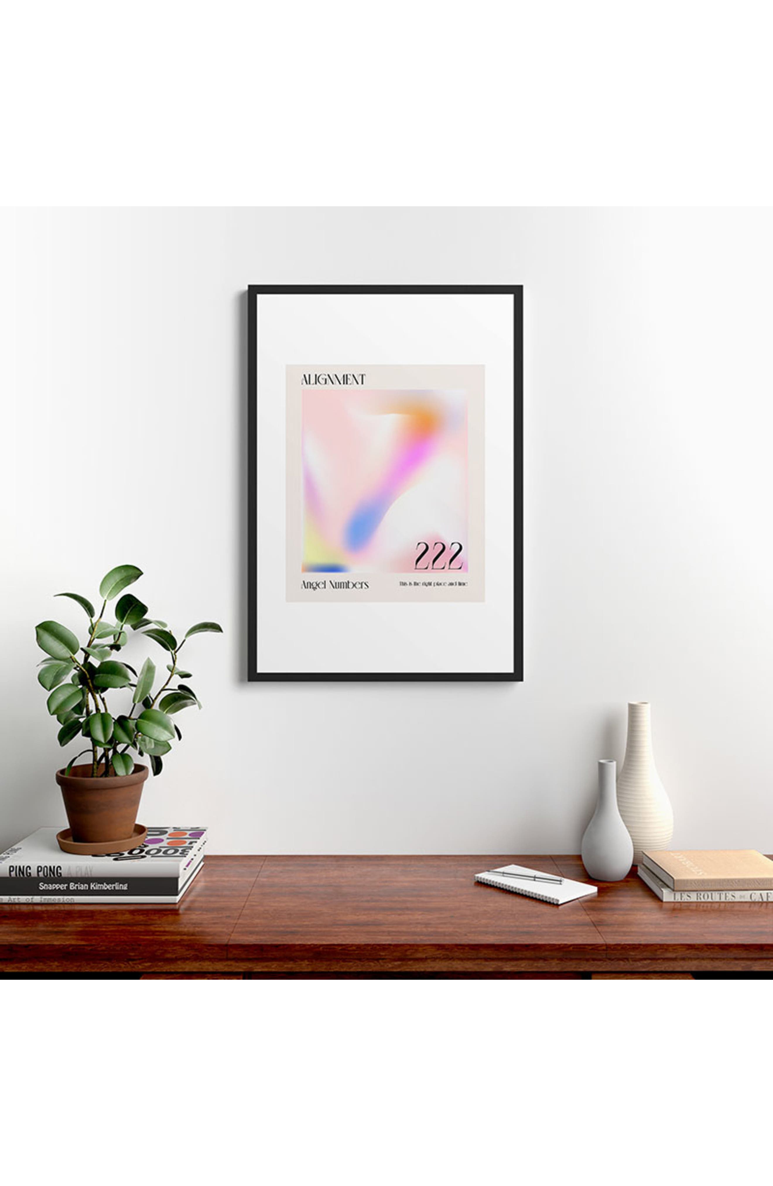 Deny Designs 'Angel Numbers' by Mambo Art Studio Framed Wall Art