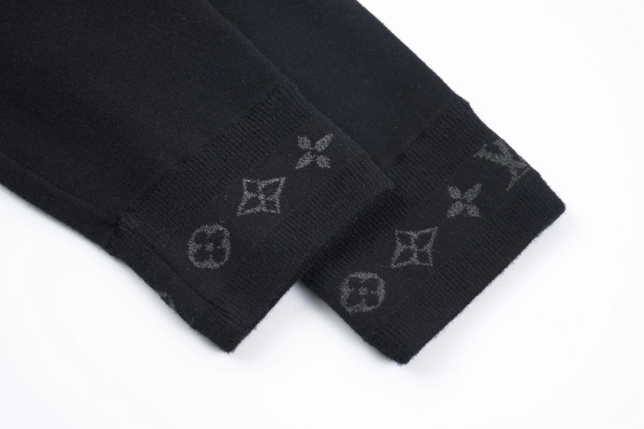Louis Vuitton Black Jacquard Cuff Knit Zip Jacket product photo from LabelPicks