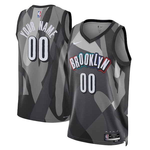 Brooklyn Nets Nike Unisex 2024/25 Custom Swingman Jersey - City Edition - Gray