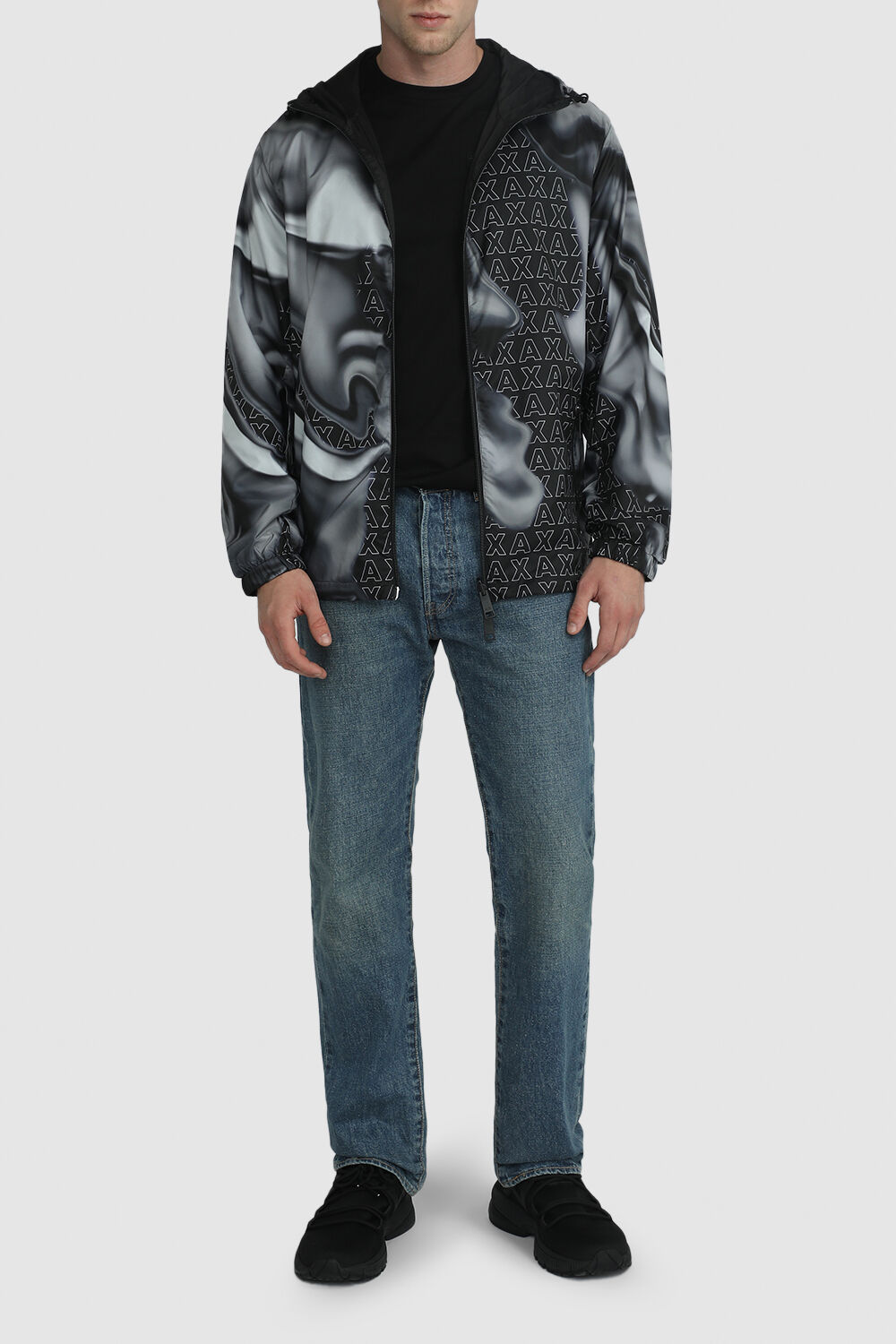 ARMANI EXCHANGE ז'קט ניילון דו צדדי