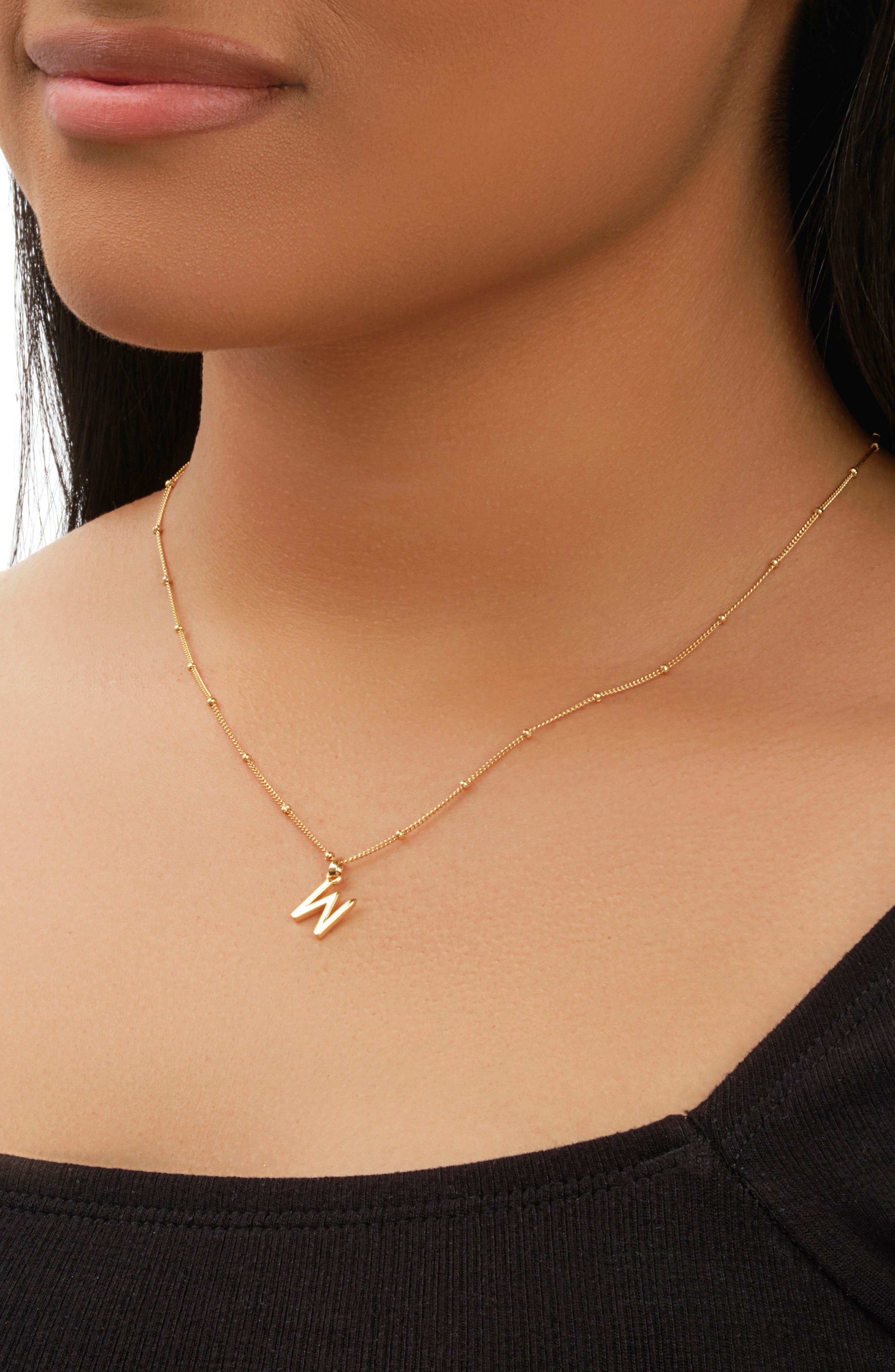 Sterling Forever 14K Gold Plated Sterling Silver Initial Necklace