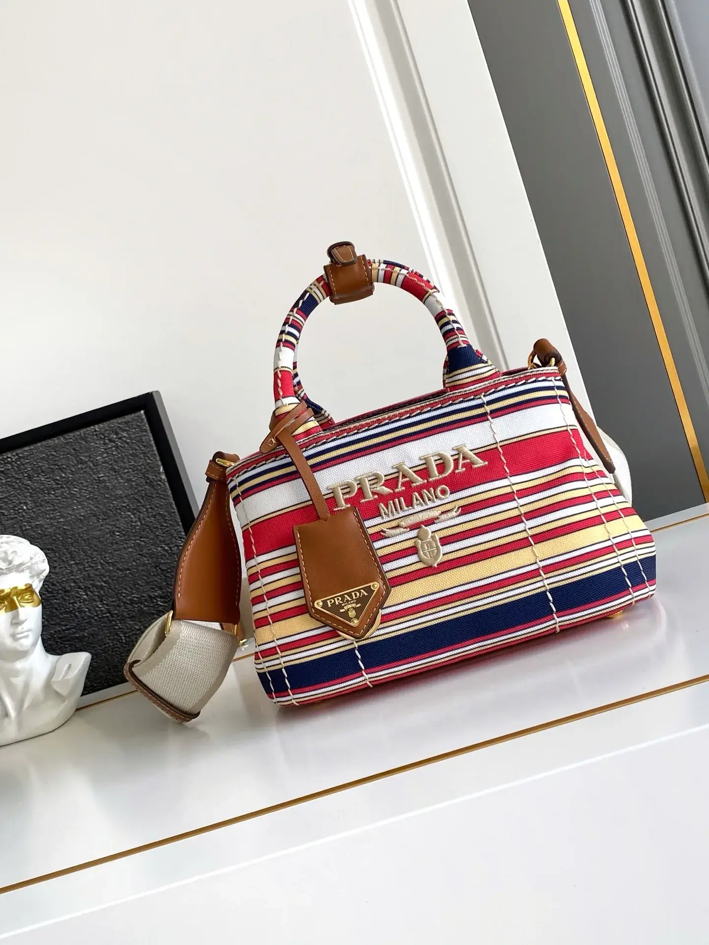 Prada Canvas and Leather Tote Bag product photo from LabelPicks