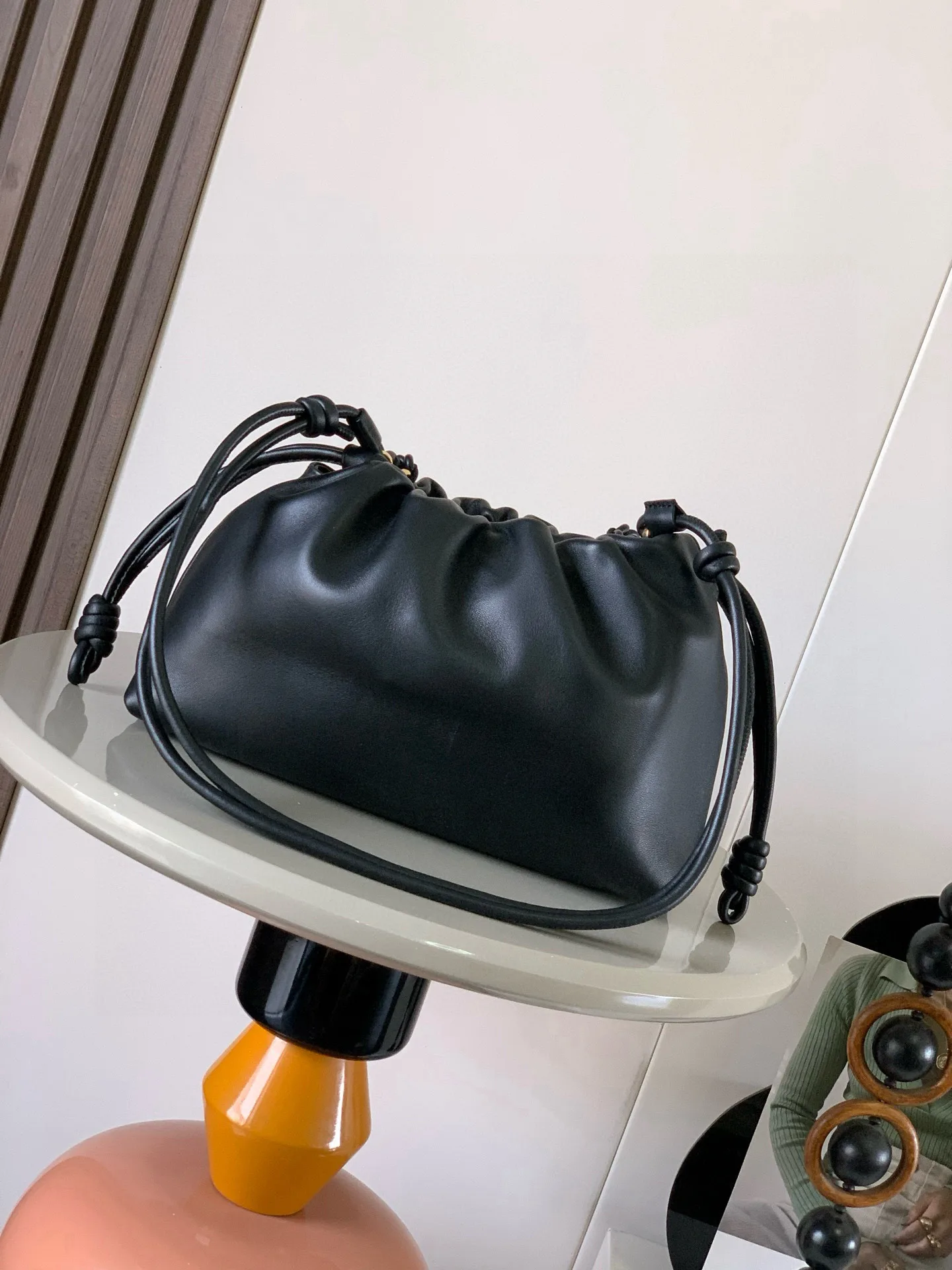 Loewe Black Flamenco Suede Leather Bucket Bag product photo from LabelPicks