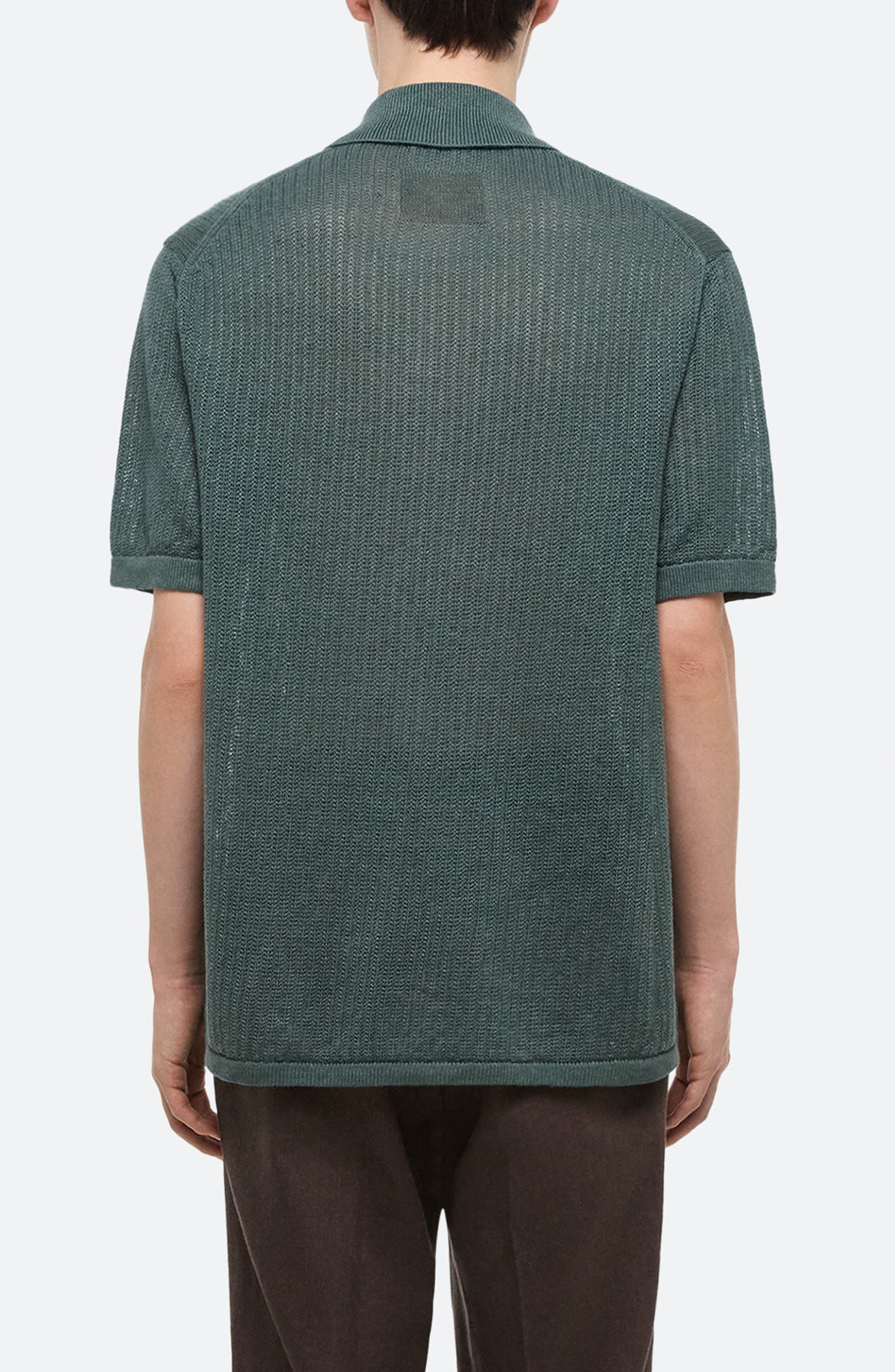 Helmut Lang Linen Zip Polo