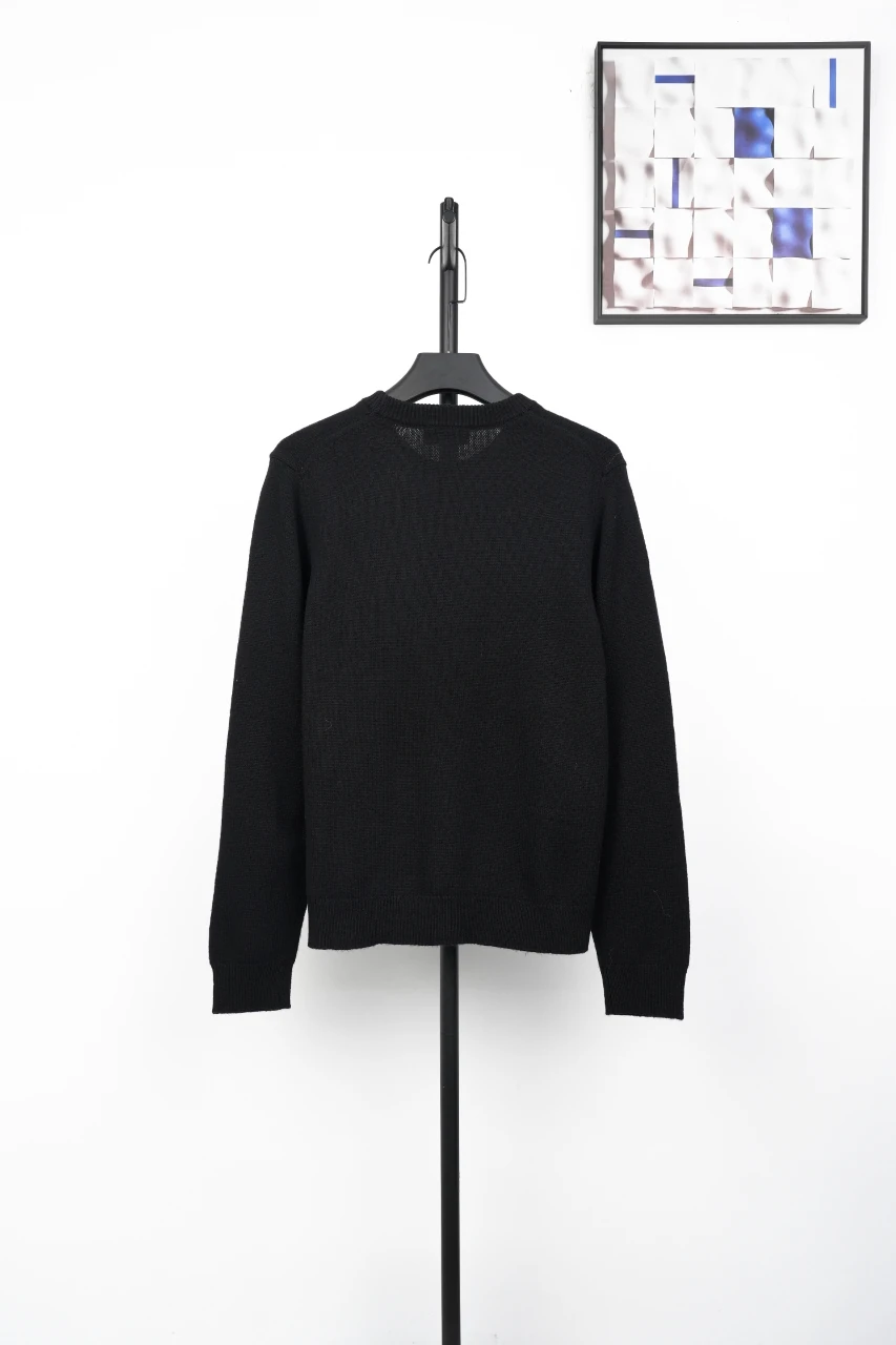 GUCCI Black Script Logo Jacquard Crewneck Sweater product photo from LabelPicks