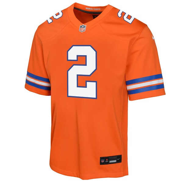 Patrick Surtain II Denver Broncos Nike Youth Mile High Collection 1977 Throwback Game Jersey - Orange