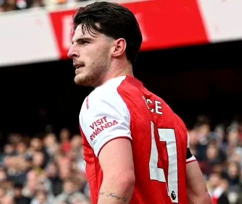 Declan Rice SIGNED Arsenal 25/26 Home Jersey/Shirt - COA - 2025
