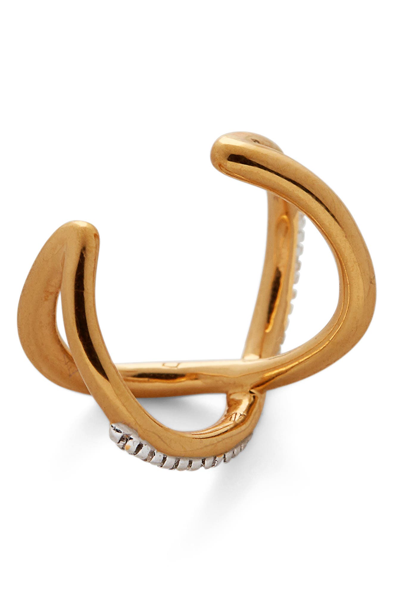 Monica Vinader Riva Crossover Diamond Ear Cuff (Nordstrom Exclusive)