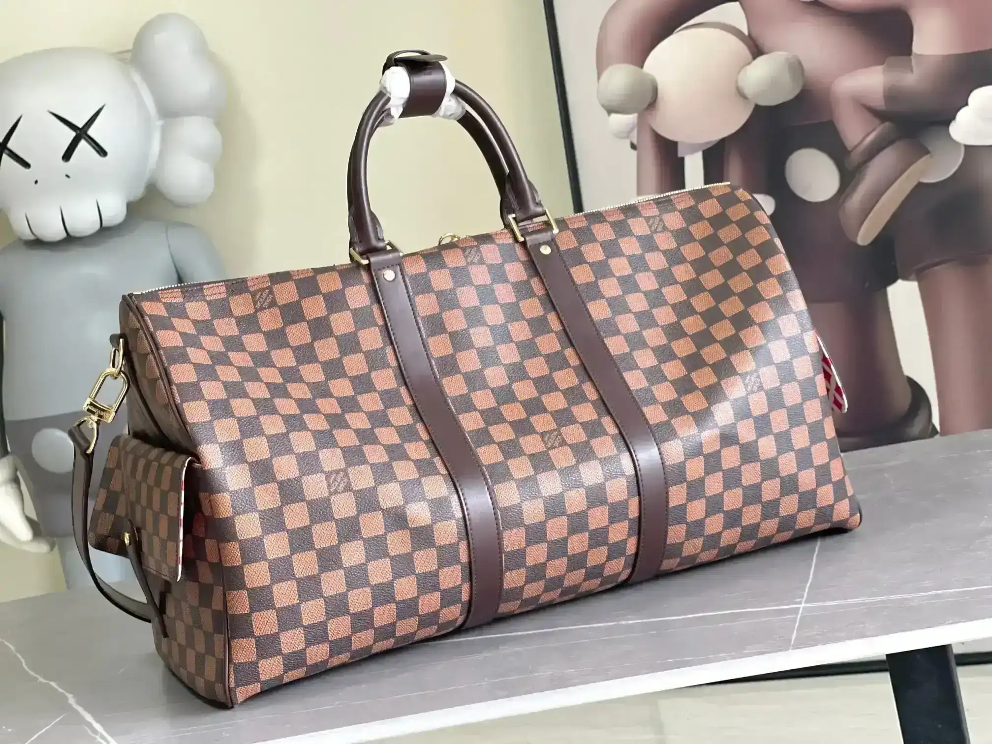 Louis Vuitton Grained Leather Keepall Tote Bag product photo from LabelPicks