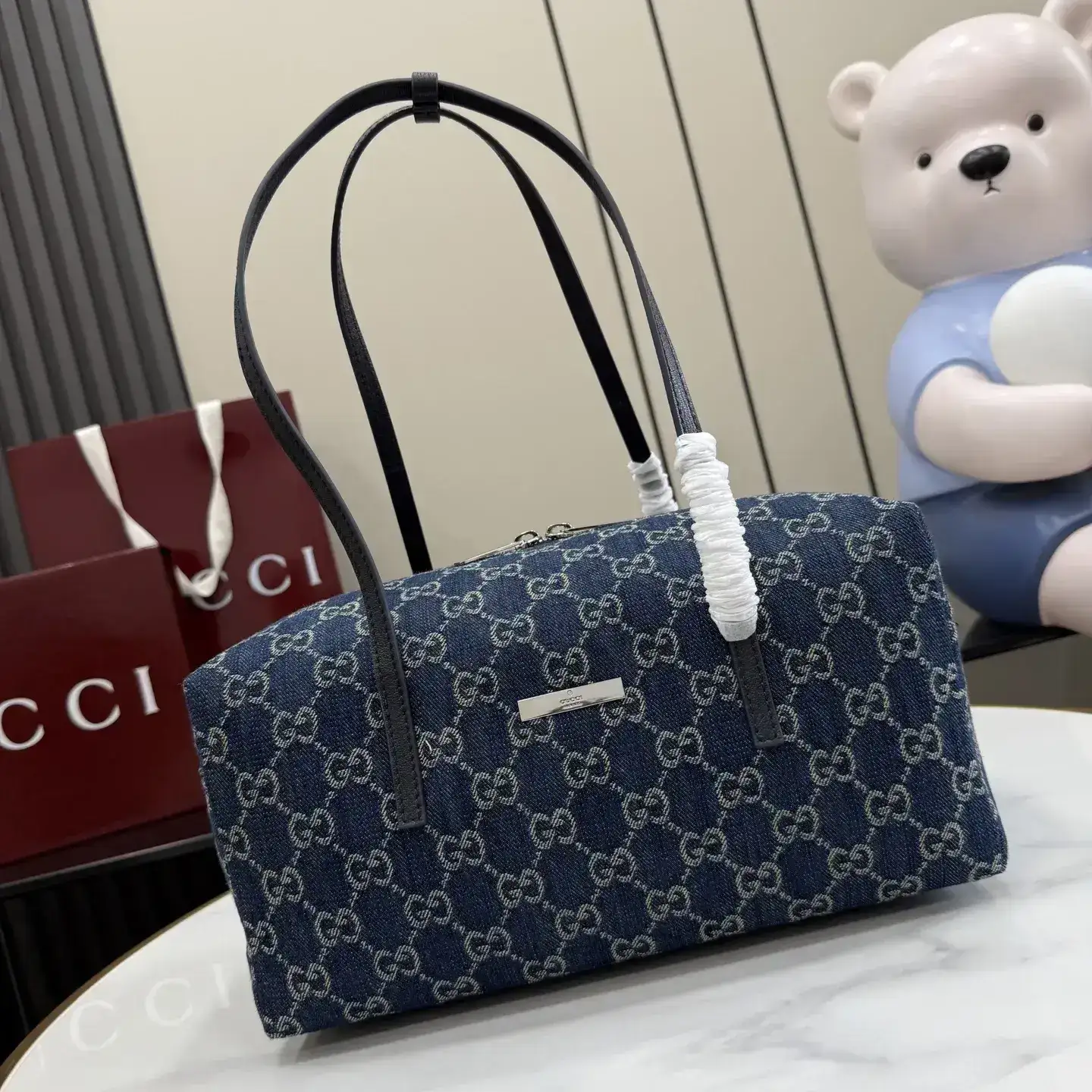 Gucci Generation Blue Nylon Top Handle Bag product photo from LabelPicks