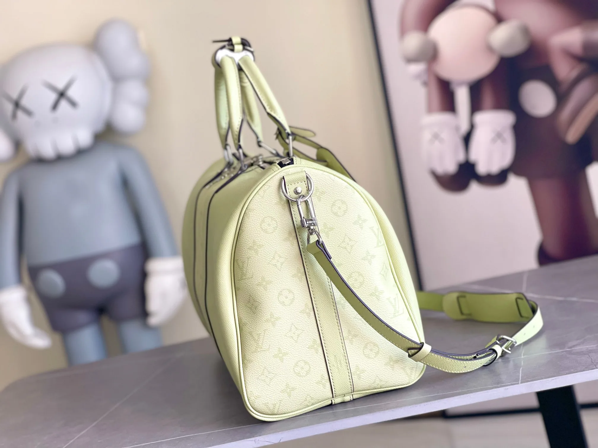 Louis Vuitton Pink Keepall Monogram Canvas Tote Bag product photo from LabelPicks