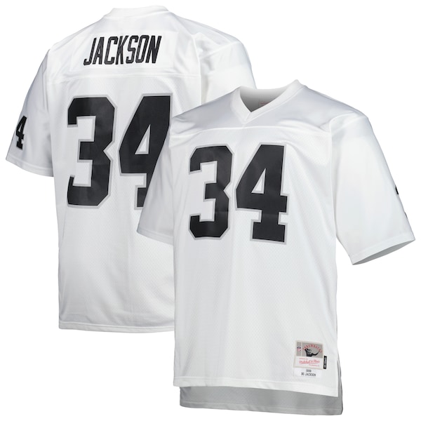 Bo Jackson Las Vegas Raiders Big & Tall 1988 Retired Player Replica Jersey - White/Black