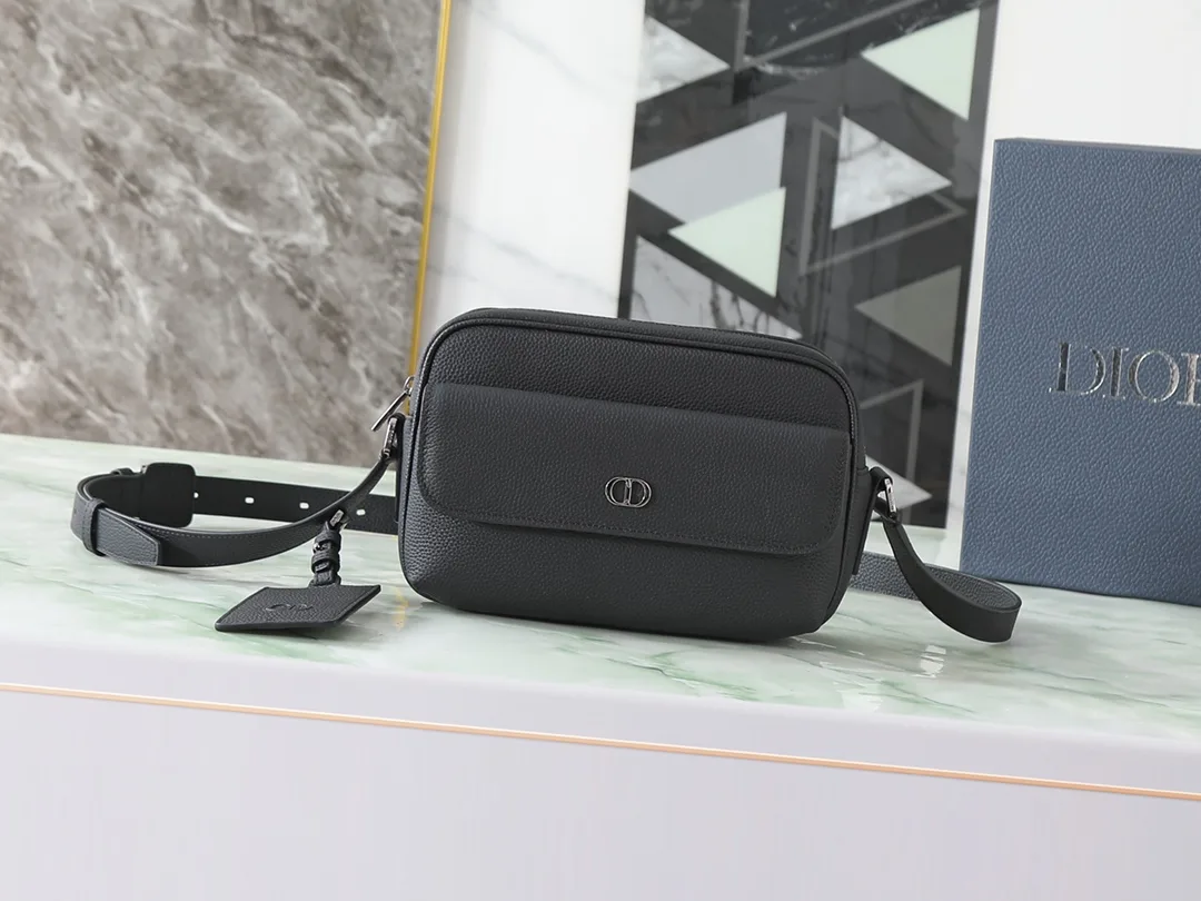 Dior Black Grained Leather Crossbody Bag product photo from LabelPicks