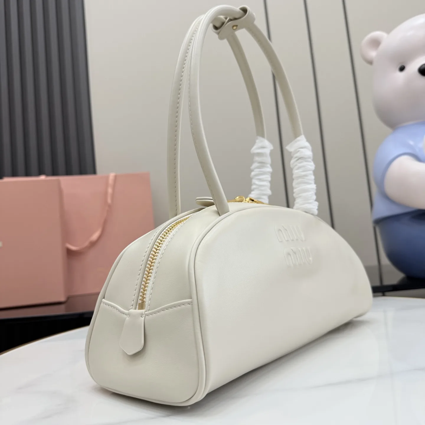 Miu Miu White Calfskin Top Handle Bag product photo from LabelPicks