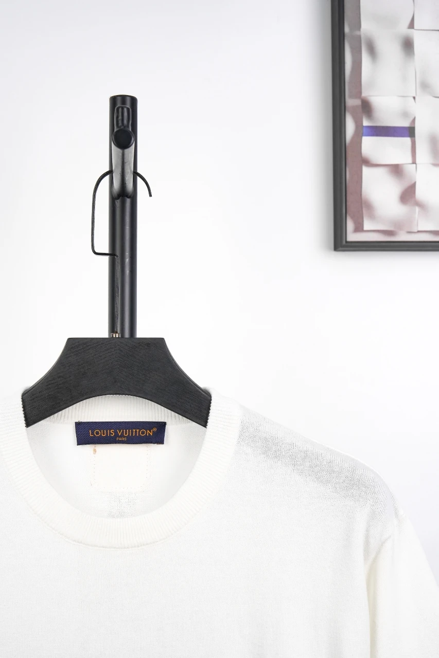 Louis Vuitton White Monogram Leather Patch Jacquard T-Shirt product photo from LabelPicks