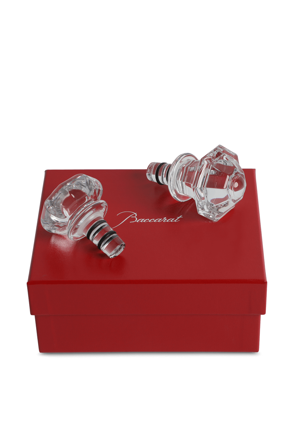 BACCARAT HOME סט שני פקקים אוניברסליים לבקבוקים מקריסטל שקוף