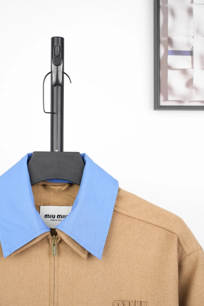 Miu Miu Camel Contrast Collar Jacket product photo from LabelPicks