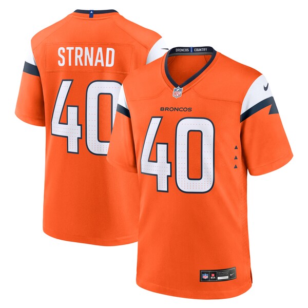 Justin Strnad Denver Broncos Nike Team Game Jersey -  Orange