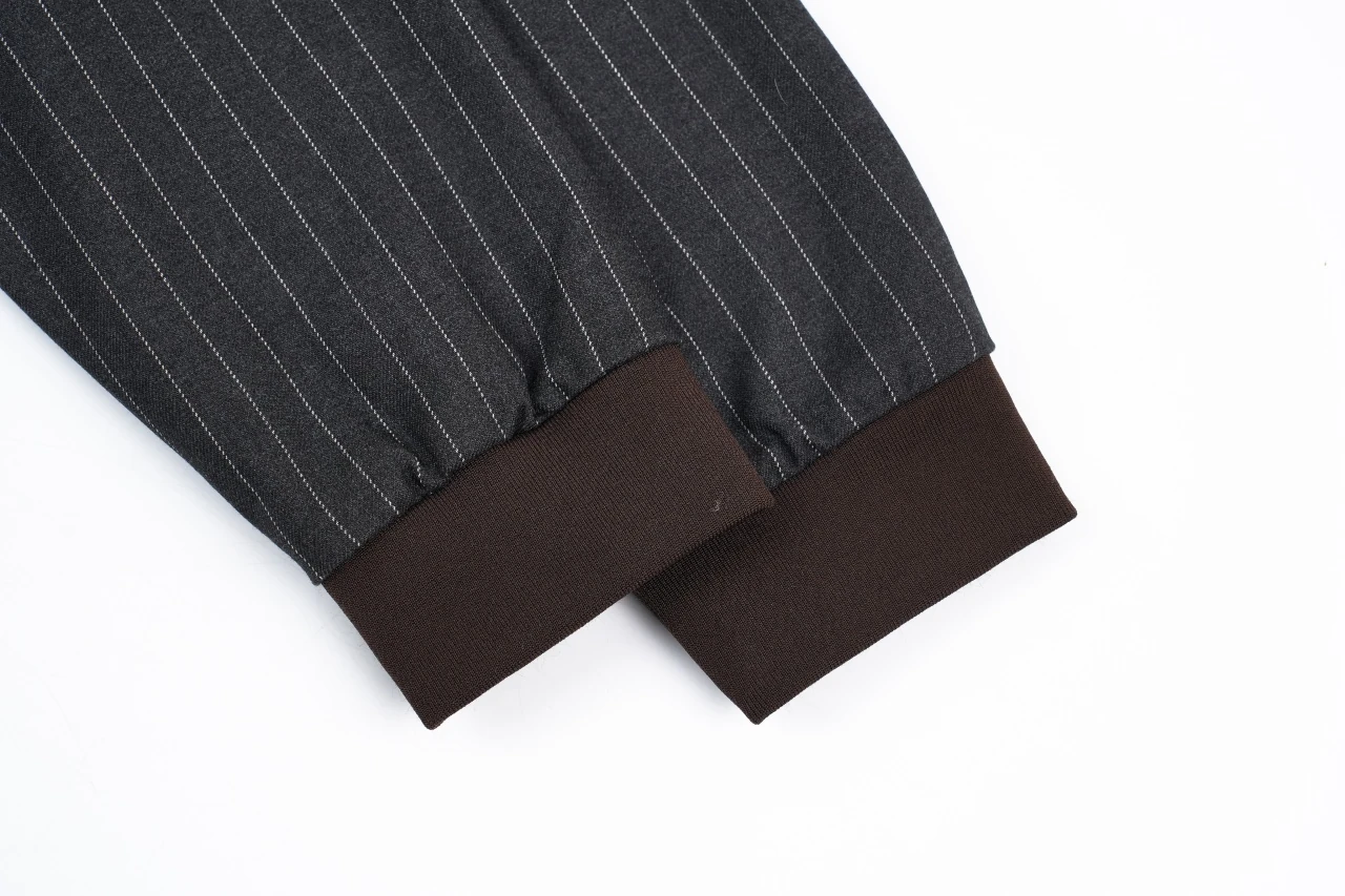 Miu Miu Dark Grey Striped Wool Jacket product photo from LabelPicks