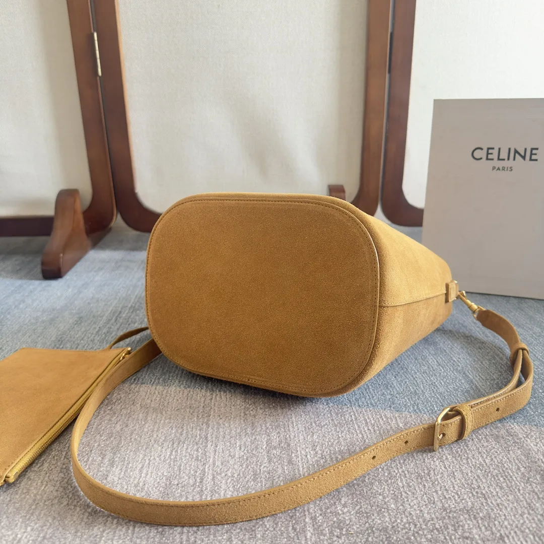 Celine Brown Louise Calfskin Bucket Bag product photo from LabelPicks