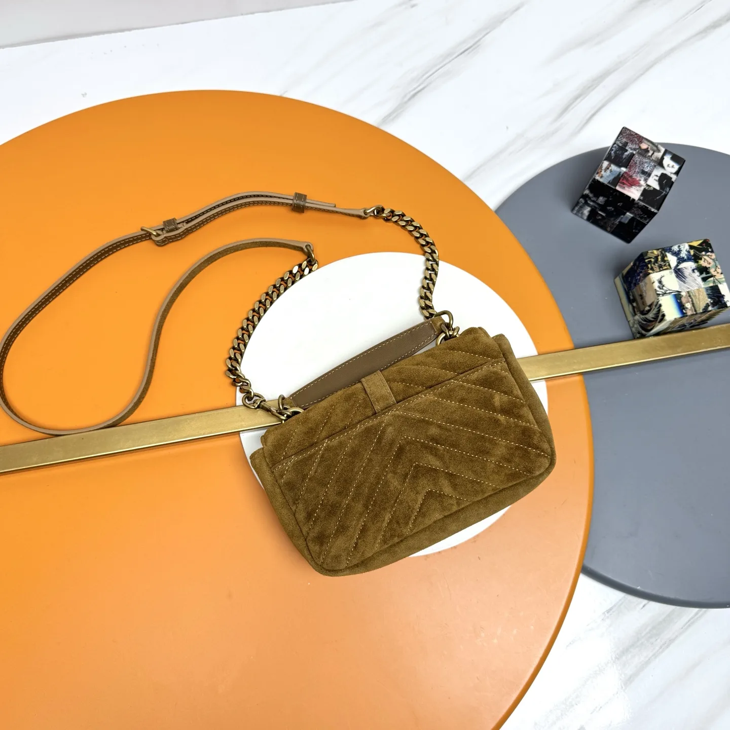 Saint Laurent Brown College Shoulder Bag product photo from LabelPicks