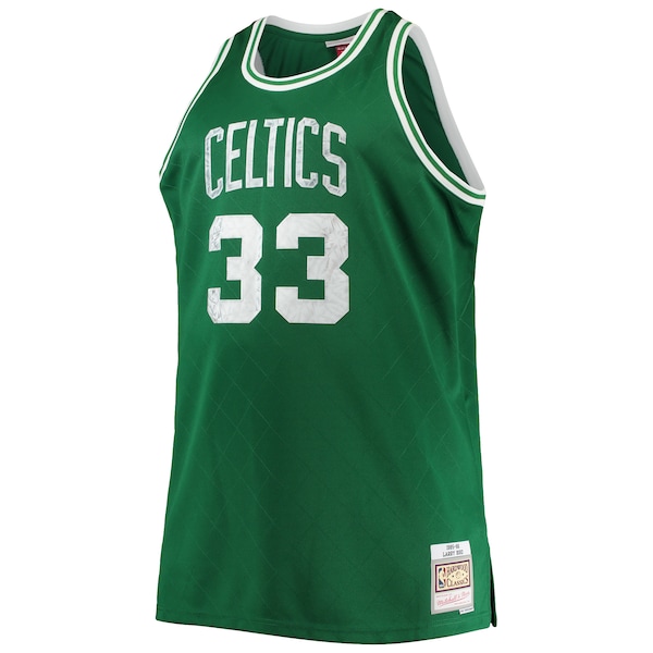 Larry Bird Boston Celtics Big & Tall 1985/86 NBA 75th Anniversary Diamond Swingman Jersey - Kelly Green