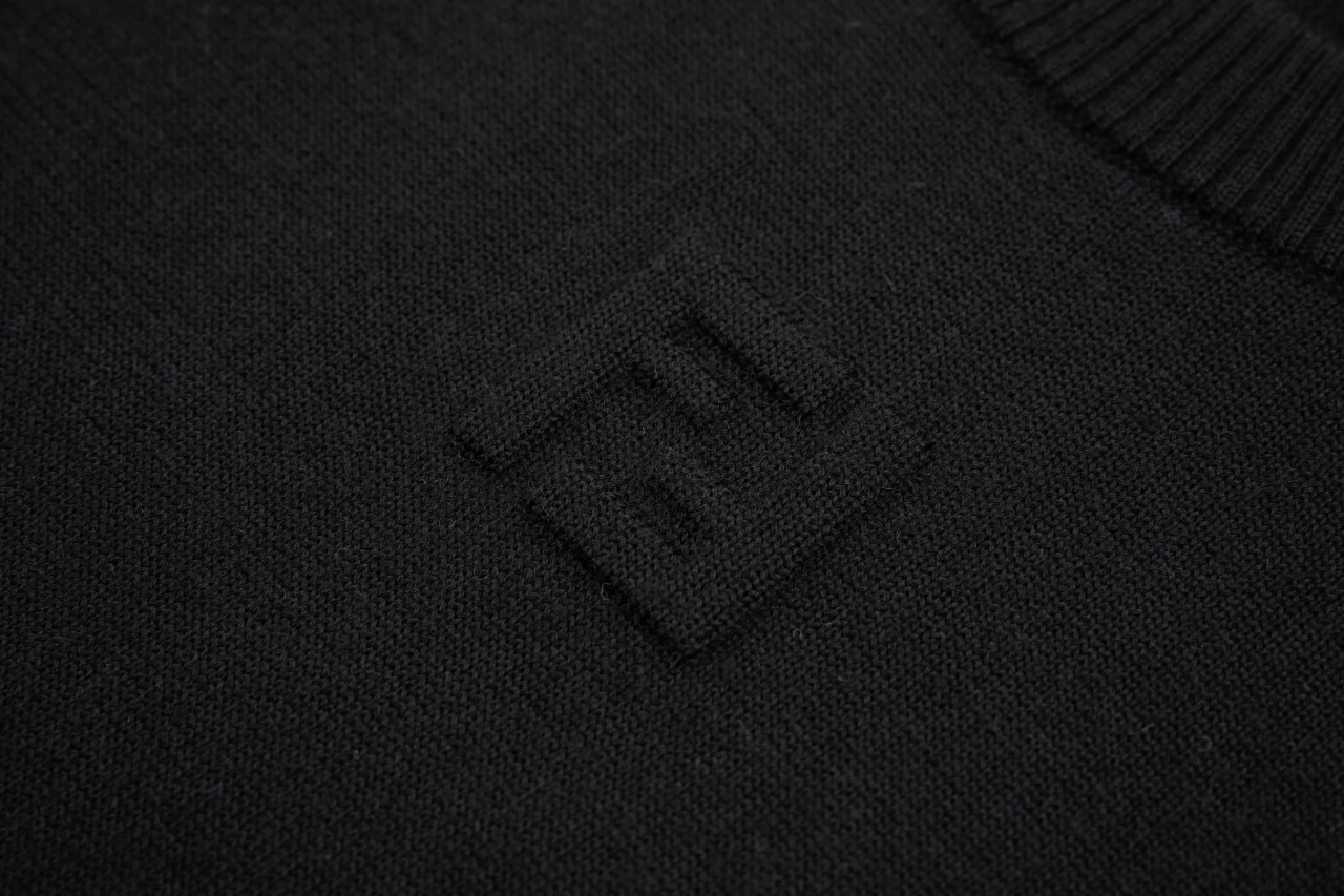 Fendi Black Embossed FF Wool Crewneck Sweater product photo from LabelPicks