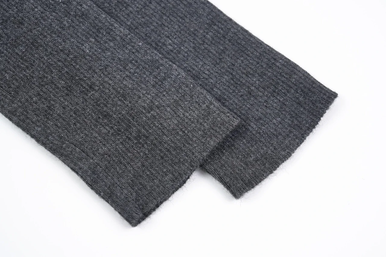 Prada Charcoal Recycled Silk Logo Jacquard Slim Knit Sweater product photo from LabelPicks