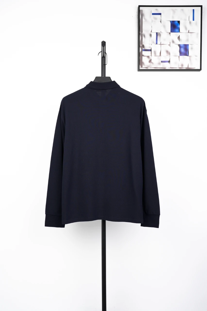 Miu Miu Navy Logo Long Sleeve Polo Shirt product photo from LabelPicks