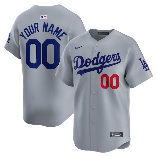 Los Angeles Dodgers Nike  Road Limited Custom Jersey – Gray
