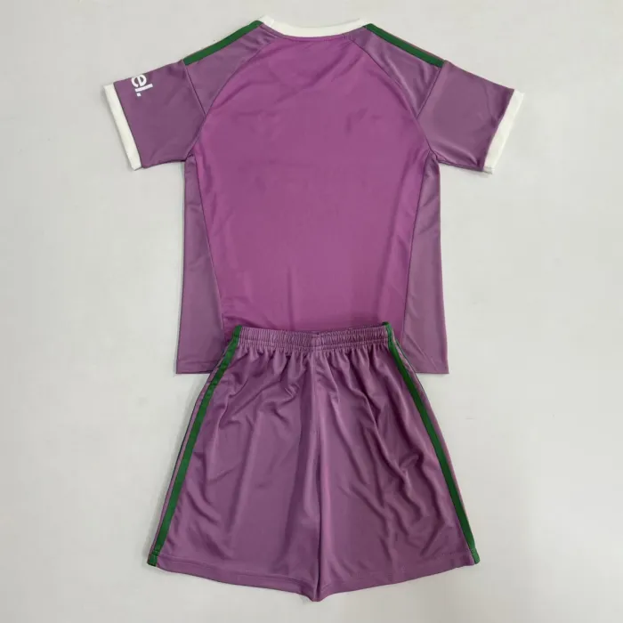 Kids Arsenal Green Purple Goalkeeper Suit 26/27