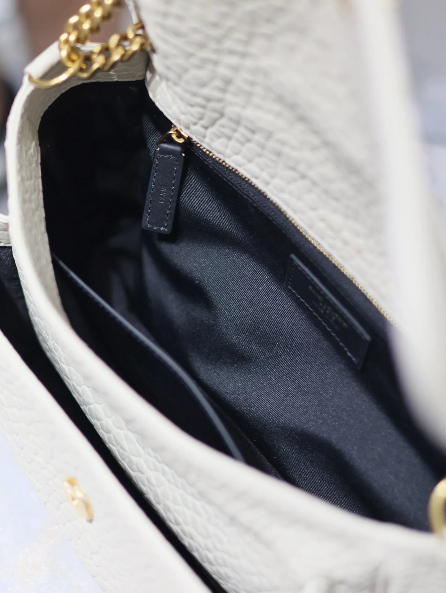 Saint Laurent White Niki Lambskin Shoulder Bag product photo from LabelPicks