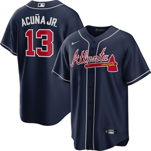 Ronald Acuña Jr. Atlanta Braves Nike Big & Tall Alternate Replica Player Jersey - Navy
