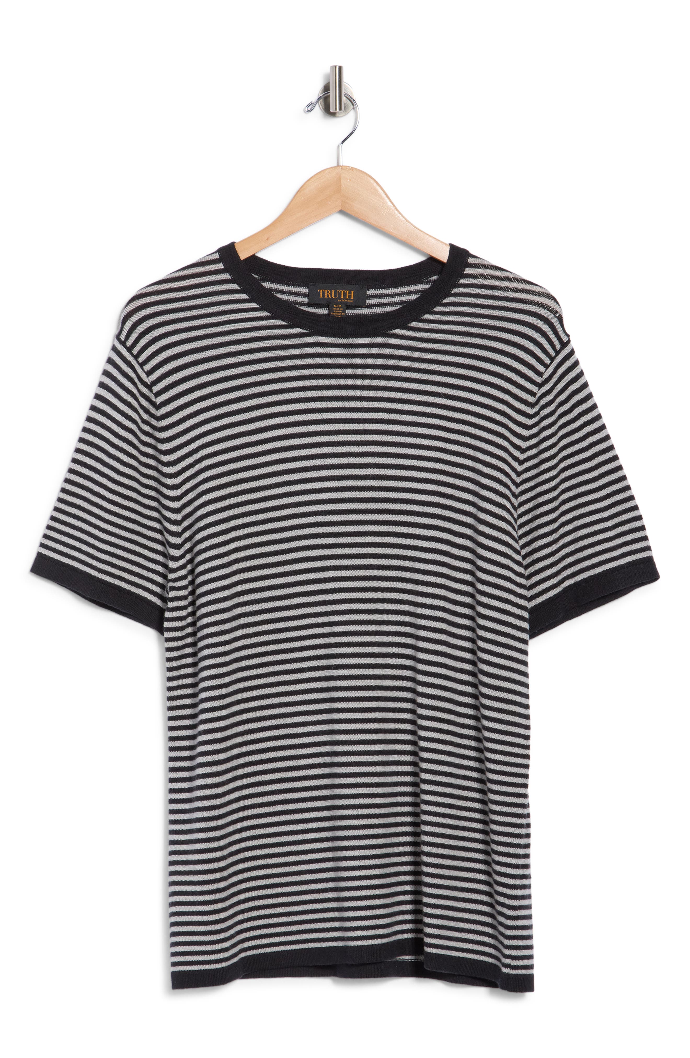 TRUTH Stripe Short Sleeve Sweater